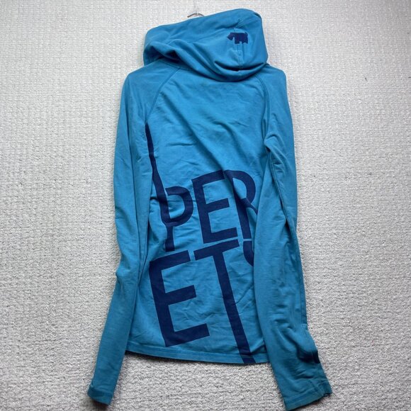 Y2K Joshua Perets Pullover Blue hoodie Sz Small Emo Goth 2000's Oversized Hood - Picture 10 of 12